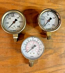-lot Of 3- Wika Pressure Gauges 160, 200, & 600 Psi 1/4" 2.5" Diameter. Fixed Price $24.00.