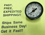 Aro 100067; 29851; 0-160 Psi 1/4" Back Mount Gauge; 2.5" Face; Free Shipping!. Fixed Price $19.86.