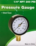 1/4" Npt Pressure Gauge - 200 Psi 154812 New. Fixed Price $10.99.