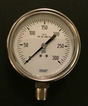 Wika 4" 316 Tube And Connection Pressure Gauges 0-300 Psi. Fixed Price $150.00.