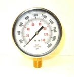Gauge 4" Face S/s Case 2000 Psi/bar 1/2" Npt Brass Lower Liquid Filled 310ER20. Fixed Price $42.95.