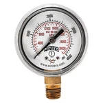 Welding Regulator Pressure Gauge, 4,000 Psi, 2 1/4 Npt, Bottom. Fixed Price $21.02.