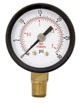 1-1/2" Utility Pressure Gauge, 1/8" Npt, Lower Mount, 0-30PSI. Fixed Price $6.42.