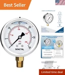 0-30 Psi Glycerin-filled Stainless Steel Pressure Gauge For Water & Oil Testing. Fixed Price $17.99.