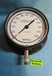 Perma-cal Test Gauge 4.5" Mirrored Dial 2 Psi Div Rear Flange 0-600. Fixed Price $95.00.
