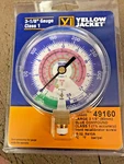 Gauge Refrigeration 3-1/8 R410A -30" Vac To 500 Yellow Jacket# 49160. Fixed Price $40.52.