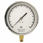 Miljoco P4598L04 Pressure Gauge 4.5" 60 Psi 200 F 1/4 Npt Connection. Fixed Price $52.98.