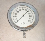 Large Vintage Ashcroft Industrial Factory Gauge Gage 14 1/4 Inch. Fixed Price $125.00.