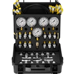 Hydraulic Pressure Test Kit 5 Gauges 13 Couplings 14 Tee Connectors Hose. Fixed Price $133.85.