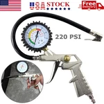 Tire Inflator With Pressure Gauge 0-220PSI Dial Wheel Air. Fixed Price $7.58.