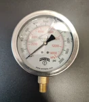 Winters PFQ726 Stainless Steel Liquid Filled Gauge, Dual Scale, Dial 4", 1/4"NPT. Fixed Price $10.00.