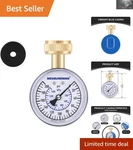 Precision Blue Pressure Gauge, 0-200 Psi, Ideal For Home & Garden Monitoring. Fixed Price $17.99.