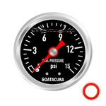Goatacura 0-15PSI Glycerin Filled Fuel Pressure Gauge, 1-1/2" Black. Fixed Price $13.14.