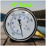 Pressure Gauge - 10,000 4 Face Brass Hardware Bar 100XKPA Psi Stainless Steel. Fixed Price $59.50.
