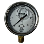 D82LFB 2-1/2" 100 Psi Stainless Gauge Air Water Pressure Liquid Filled Trerice. Fixed Price $33.95.
