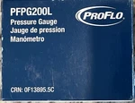 Proflo Pressure Gauge Psi PFPG200L 1/2 Inches. Fixed Price $14.99.