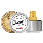 Inch Mini Pressure Gauge, 0-100 Psi Air Stainless Steel Case, 1/8 Np.... Fixed Price $19.34.