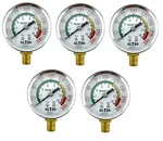 Qty Air Pressure Gauge 1.5" Dial Side Mount 1/8"NPT - To 200 Psi Color Coded. Fixed Price $24.99.