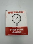 Nos Wal-rich General Purpose Pressure Gauge Part #1712808 Psi Dial In Box. Fixed Price $16.00.