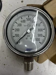 Wika 9832683 Type 23354 Fluid Filled Pressure Gauge 1000 Psi 1/2 Npt Lower Mount. Fixed Price $45.00.
