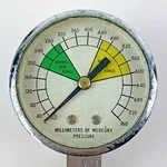 Us Gauge Pressure Leg Arm 0-760MM 25515-1 Beveled Glass Vintage Decor. Fixed Price $36.91.