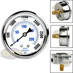 Quality Liquid Filled 2.5" 3000 Psi Air Pressure Gauge Center Back Mnt Mount. Fixed Price $23.95.