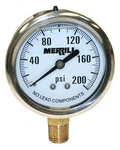 Merrill PGLNL200 No Lead Liquid Filled Pressure Gauge 0-200 Psi. Fixed Price $16.99.