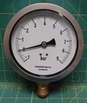 Badotherm 4" Pressure Gauge -1-0-9 Bar Lower 1/2 Npt Special Nipple. Fixed Price $65.00.
