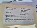 Quincy 122880-222 Temperature Switch 225 Deg F. Fixed Price $232.75.