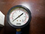 Span LFS220-60-PSI/KPA-G Industrial Pressure Gauge, To Psi, 1/2 Dial. Fixed Price $30.00.