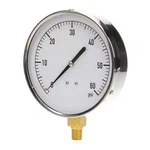 Industrial Pressure Gauge, 60 Psi, 1/2 Dial, 1/4 Npt, Bottom. Fixed Price $35.39.