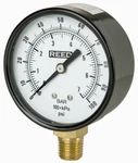 Reed LVBNA-1000P: Pressure Gauge, 2.5" Dial, Br 1000PSI/KPA, 1/4" Npt Btm. Fixed Price $8.00.