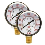 Air Compressor Pressure Hydraulic Gauges 2" Face Side Mount 1/4" Npt 0-200 Psi. Fixed Price $15.99.