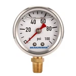 Measureman 1-1/2" Dial Size, 304 Stainless Steel Case, Liquid Filled 0-100PSI. Fixed Price $18.99.