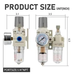 Air Pressure Regulator With GAUGE(0-150PSI),WATER Separator For. Fixed Price $30.95.