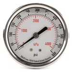 Commercial Pressure Gauge, To 600 Psi, 1/2 In Dial, 1/4 Npt, Center Back. Fixed Price $30.39.