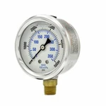 Stainless Glycerin Filled Bottom Side Mount Pressure Gauge 0-5000 Psi 1/4" Npt. Fixed Price $23.77.
