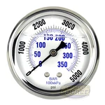 Liquid Filled 5000 Psi Air Pressure Gauge 2.5" Face Back Mount 1/4" Npt 202L-254. Fixed Price $24.95.