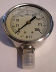 Valley Industries 2154GXX200 Bottom Mount 54-SERIES Liquid Filled Gauge 0-200PSI. Fixed Price $34.49.