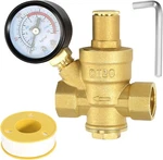 Water Pressure Regulator 3/4 Inch With Gauge, Made Of 100% High Hardness Bras.... Fixed Price $27.40.