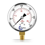2-1/2" Pressure Gauge, Chrome Plated Steel Case, Dry, 0-300 Psi/kpa, Lower Mo.... Fixed Price $18.36.