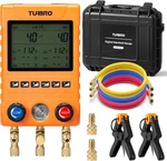Digital Manifold Gauge Set With 2 Wired Temperature Clamps And 3 Hoses, Hvac Sys. Fixed Price $271.75.