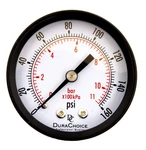 2" Utility Pressure Gauge Black Steel 1/4" Npt Center Back Mount 0-160PSI. Fixed Price $7.99.