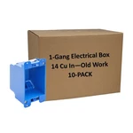 10-PACK 1-GANG Electric Outlet/switch Box 14 Cu In Etl Old Work Remodel Blue. Fixed Price $25.45.