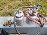 Binks Model 80-228 Paint Sprayer Pot Pressure Tanks W/ Gauge Hose. Fixed Price $400.00.