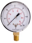 2-1/2" Blk Steel Pressure Gauge Dual Scale, 1/4" Npt, Lower Mount, 0-60IN. Fixed Price $39.21.
