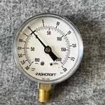 Ashcroft 25W1005 02L 30/V-AGZ 1/2" 1/4" Lnpt Pressure Gauge -30-0INHG. Fixed Price $20.99.