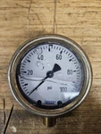 Wika Pressure Gauge: 2-1/2" Dial, To 100 Psi, 1/4" Thread, Npt Lower Mount New. Fixed Price $42.99.