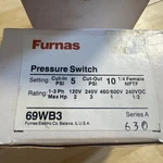 Furnas Pressure Switch 69WB3 Cut 5 Psi Out 10 Original New. Fixed Price $89.00.