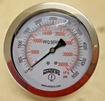 New Winters Instruments Pressure Gauge, 4" Dial Size, Silver, PFQ1556. Fixed Price $34.99.